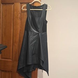BCBGMax Azria faux leather dress, Black sz medium A line